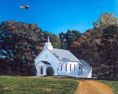 "Wing and a Prayer" - Sam Lyons - DC-3 Aviation Art